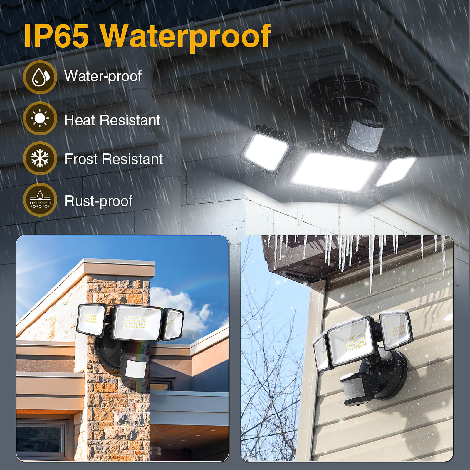 waterproof motion sensor lights