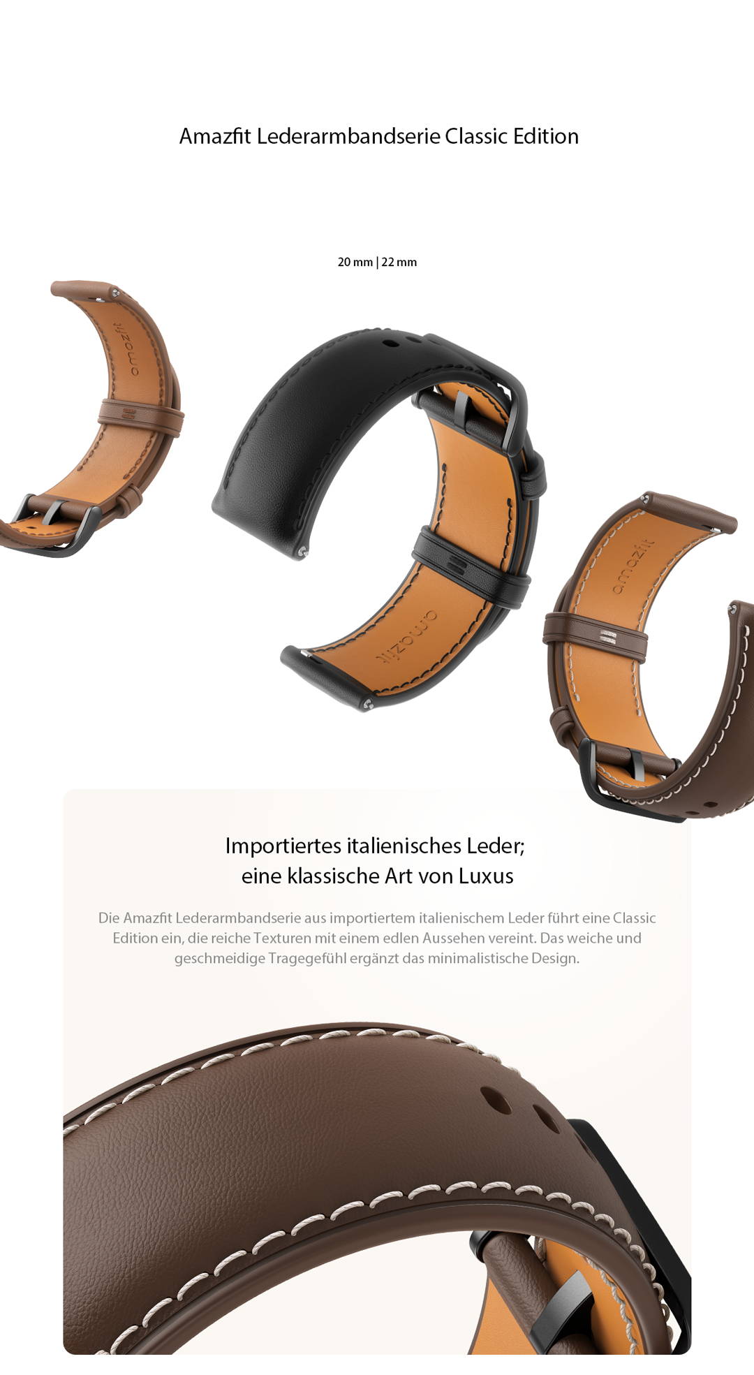 Amazfit Strap Leather Series
