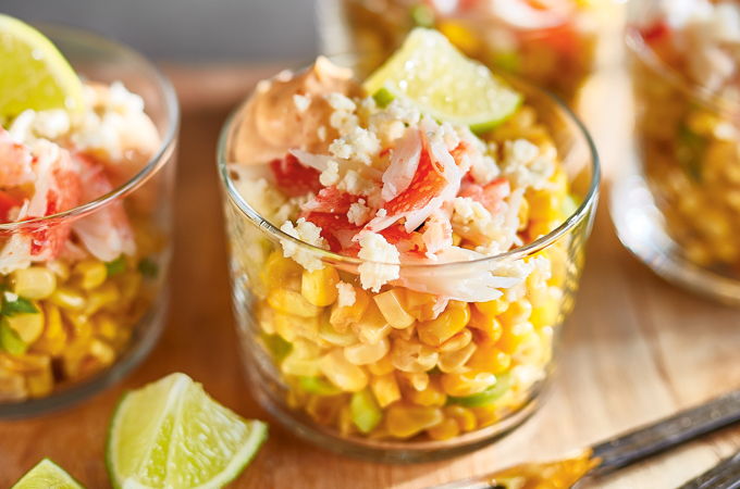 Salade de maïs et de crabe