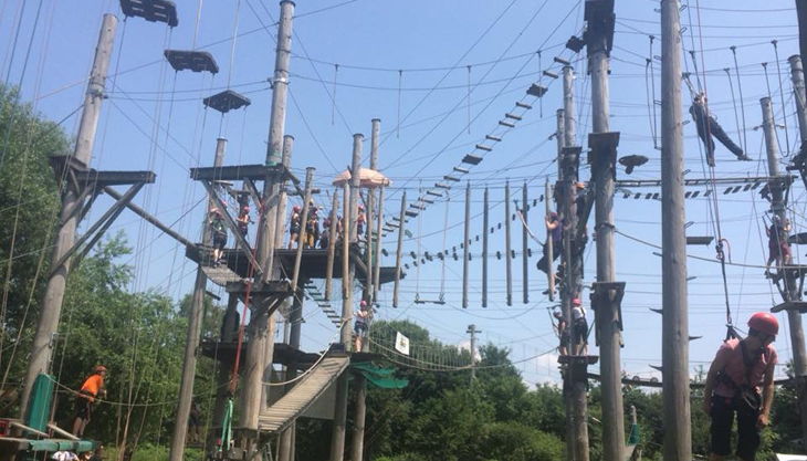 querfeldein hochseilgarten aktiver kletterbereich