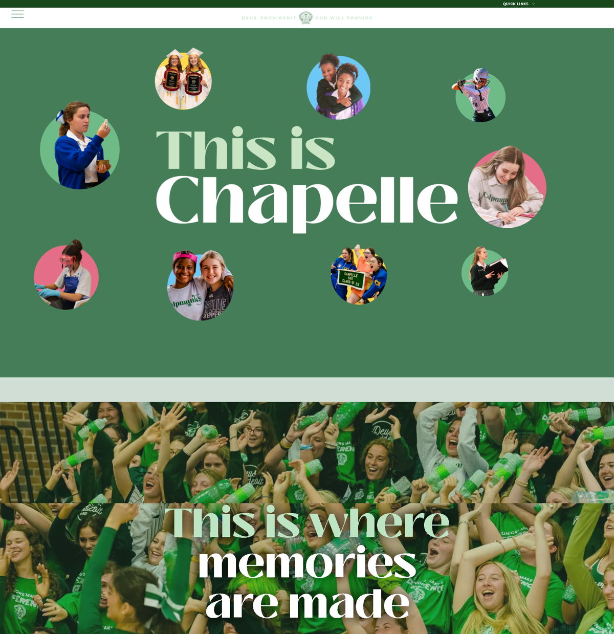 Screenshot of Archbishop Chapelle High School , from the duda websites collection.