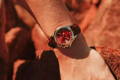 Seiko Prospex red bezel on a man wrist 