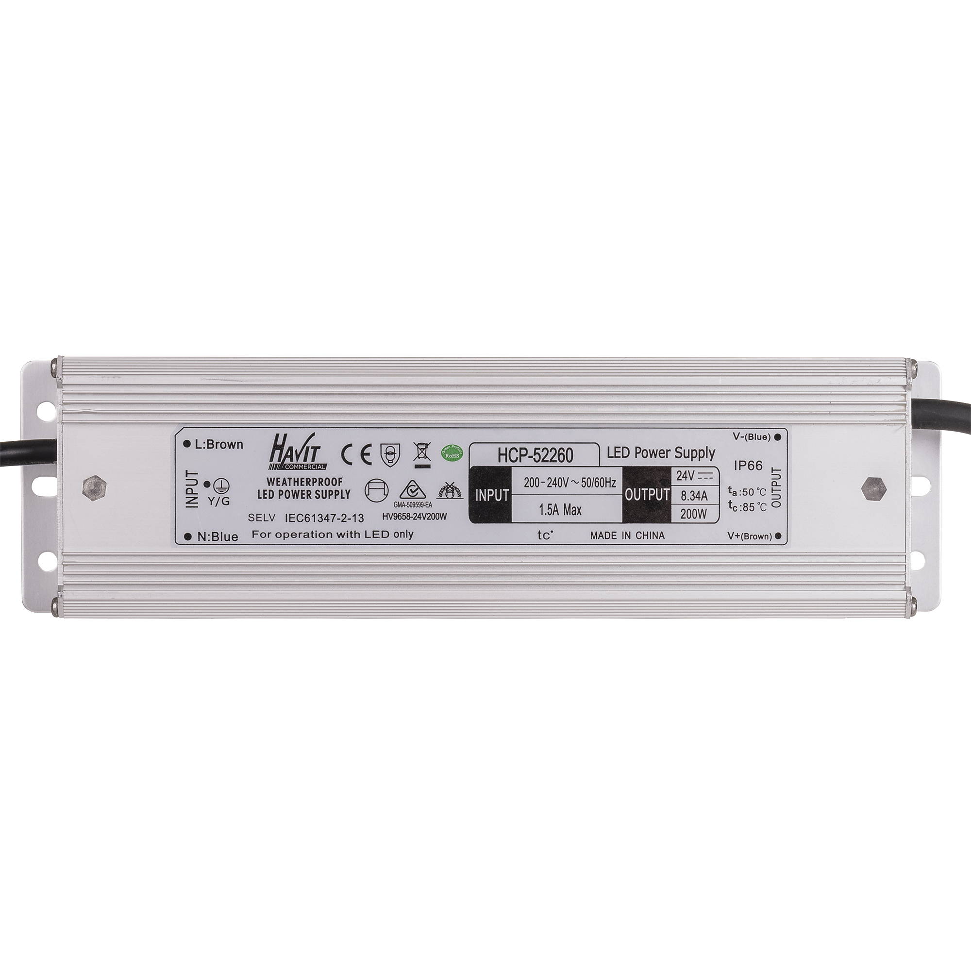 HCP-52260 - 200w 24v DC Weatherproof LED Driver
