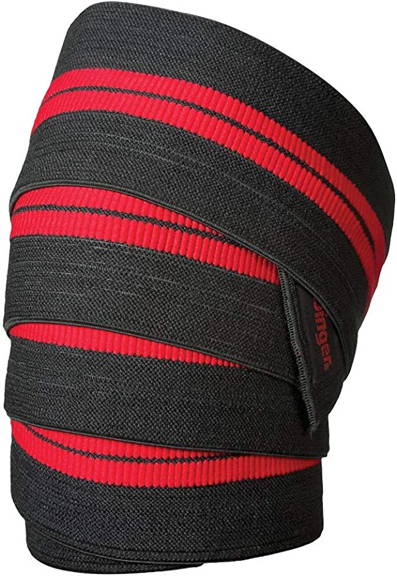  Harbinger Red Line 78-Inch Knee Wraps for Weightlifting.