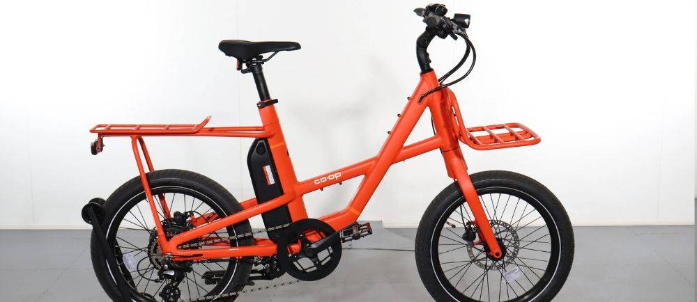 Co-op Cycles Generation Cargo on a stand