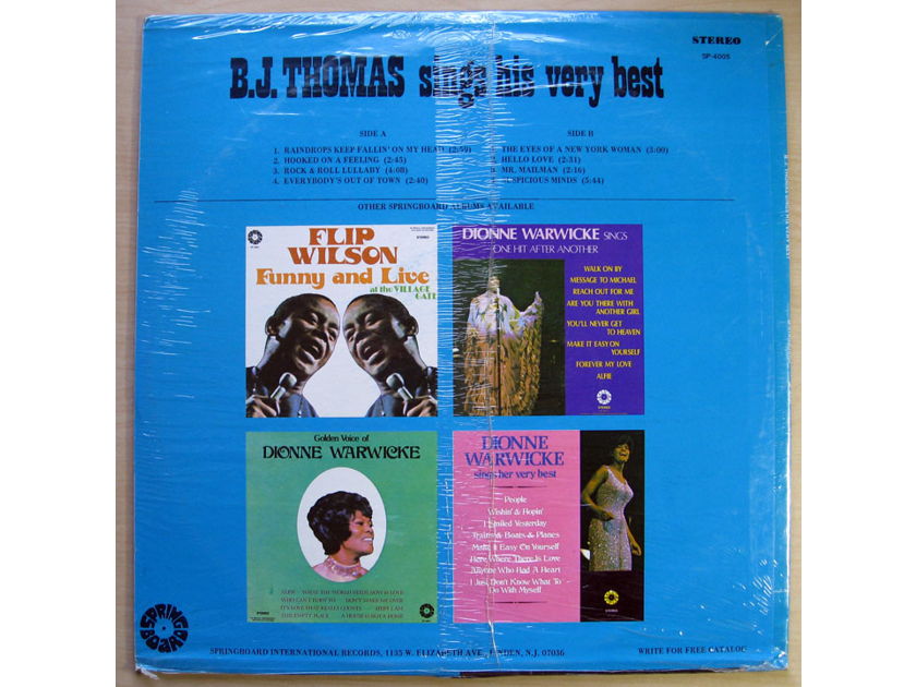 B.J. Thomas - Sings His Very Best - SEALED unknown date Springboard SP-4005