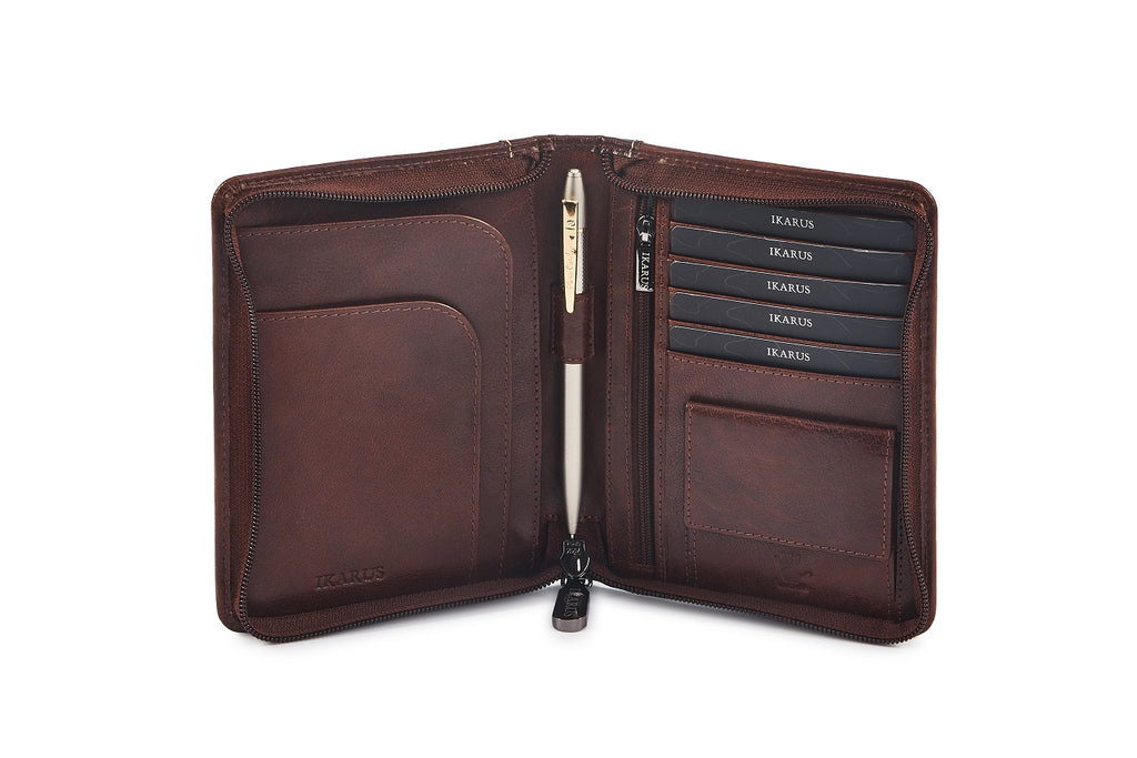 Quality Full Grain Leather Passport Wallet Style 7015 - Image 4