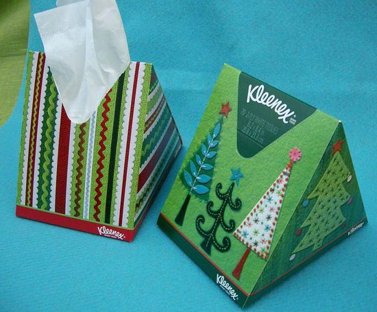 kleenex christmas tissue box