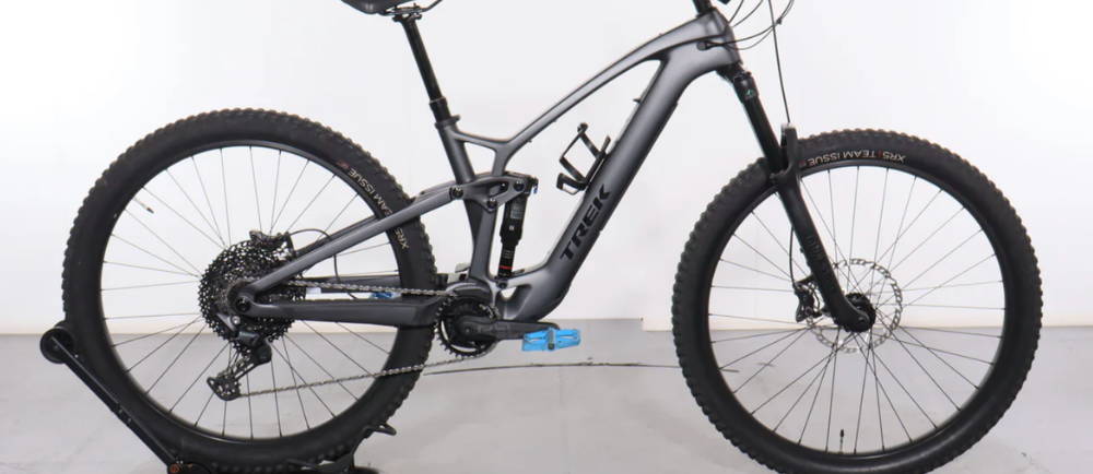 a Trek Fuel EXe 9.5 full suspension electric mountain bike