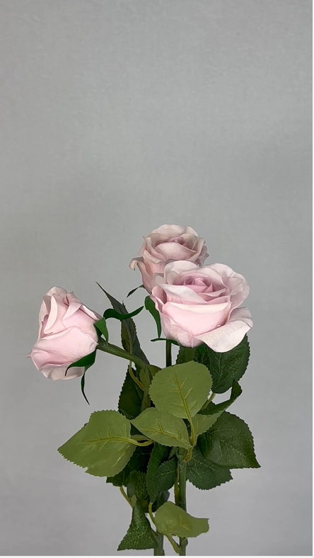 Lilac Real Touch Half Bloom Rose - Realistic Artificial Flowers - Image 4