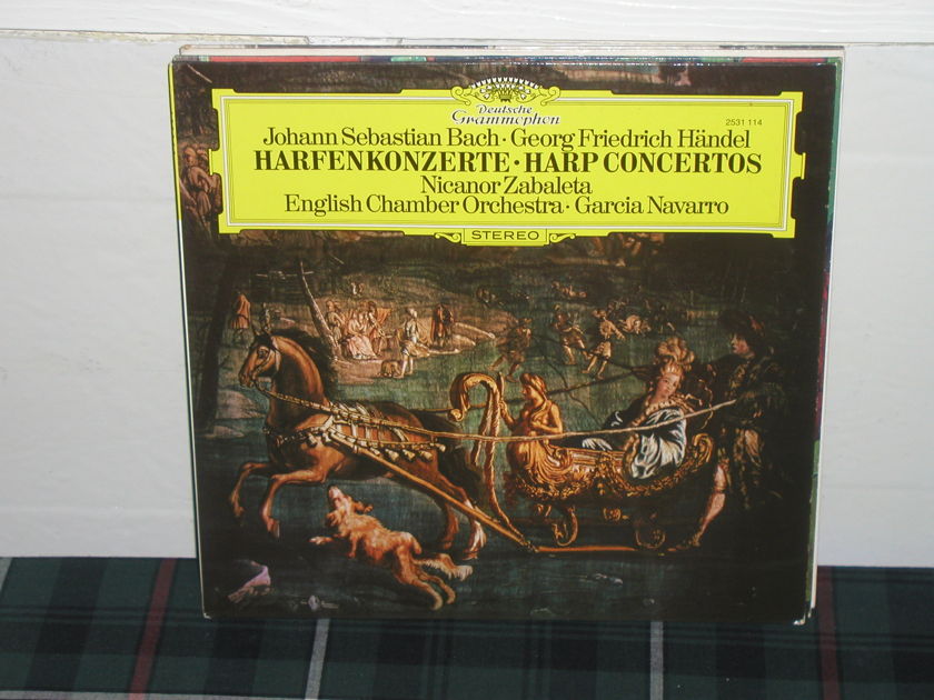Navarro/Zabaleta/ECO - Bach/Handel Harp Cto DG German Import  LP