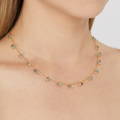 multi gemstone cluster fine necklace as worn