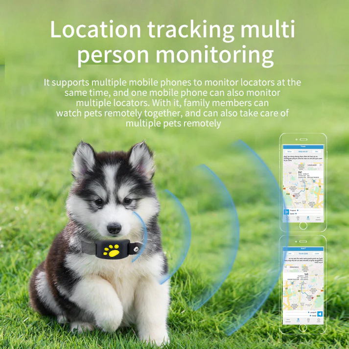 Real-Time Pet GPS Tracker Locator - Magnetic Charging, Multi-Mode Positioning for Dogs & Cats