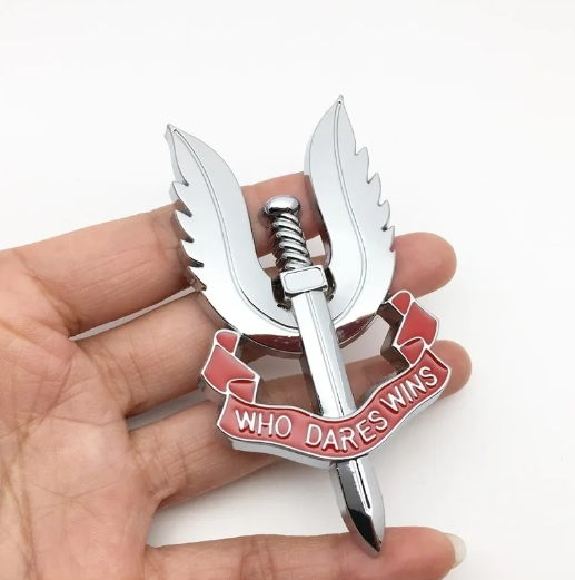 Chrome. Army Special Air Service SAS Banner