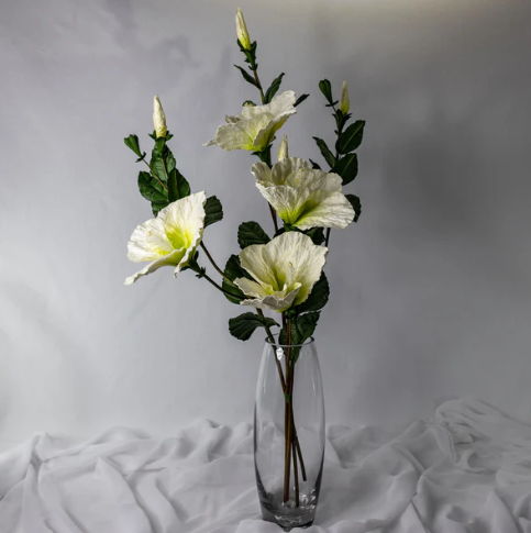 White Large Hibiscus - Realistic Artificial Flowers