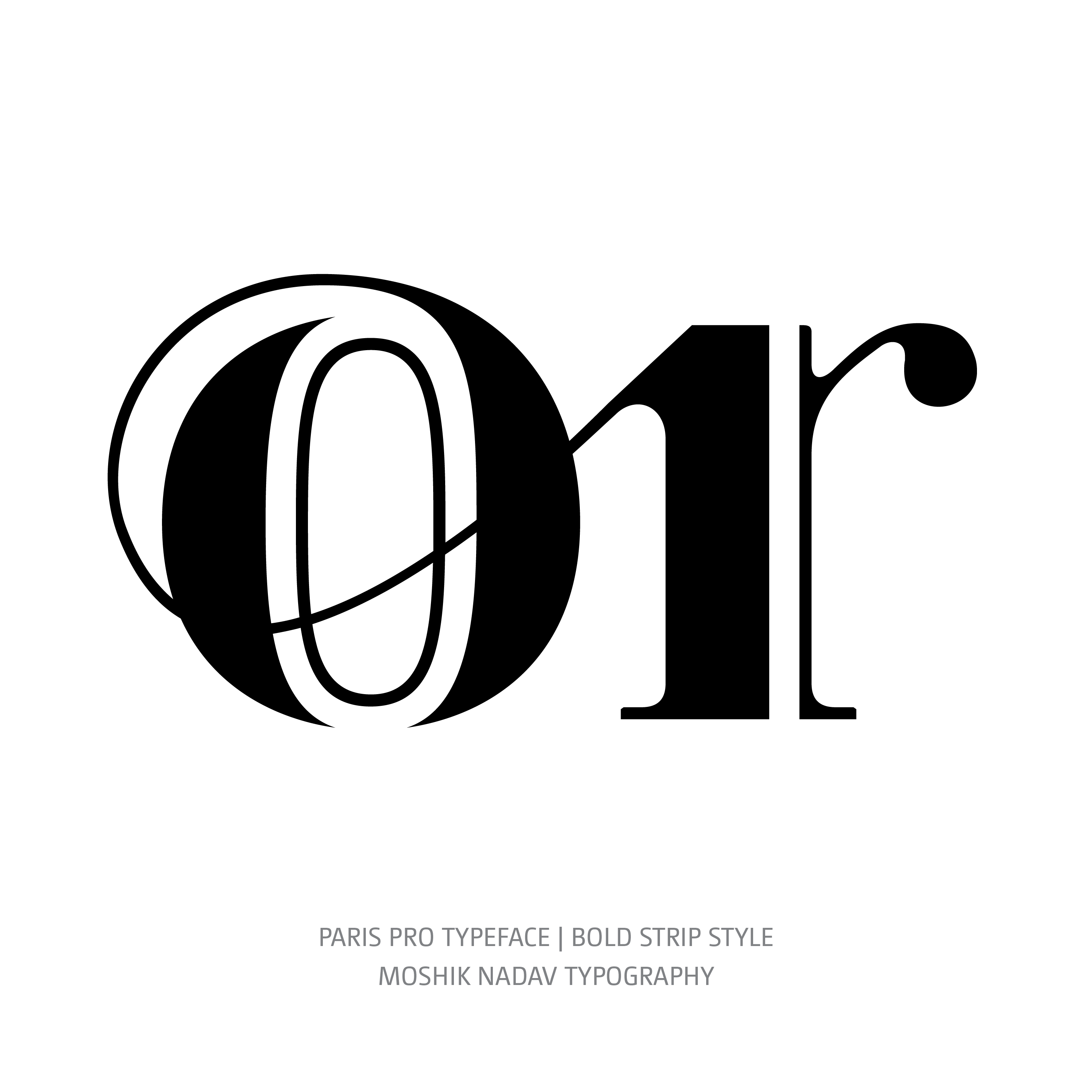 Paris Pro Typeface Bold Strip or alt ligature