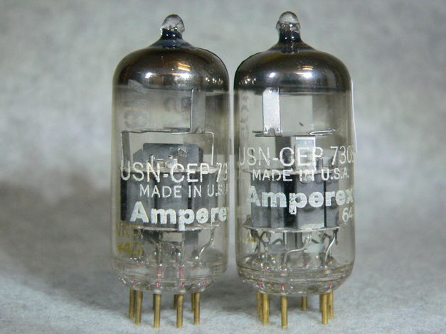Amperex 7308 USN-CEP PQ Matched Pair, Test NOS, Made in...