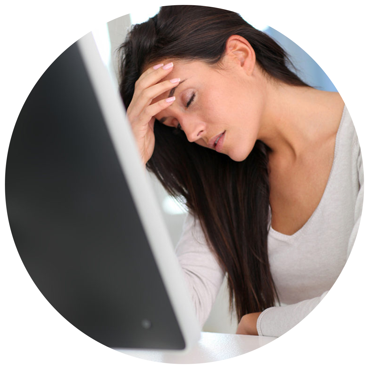 tired woman that could be resolved by taking the best digestive enzyme supplement 