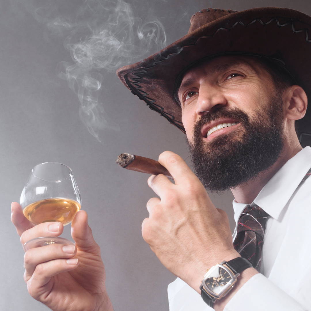 Man Made Beard Care, Whisky & Cigar the best life.