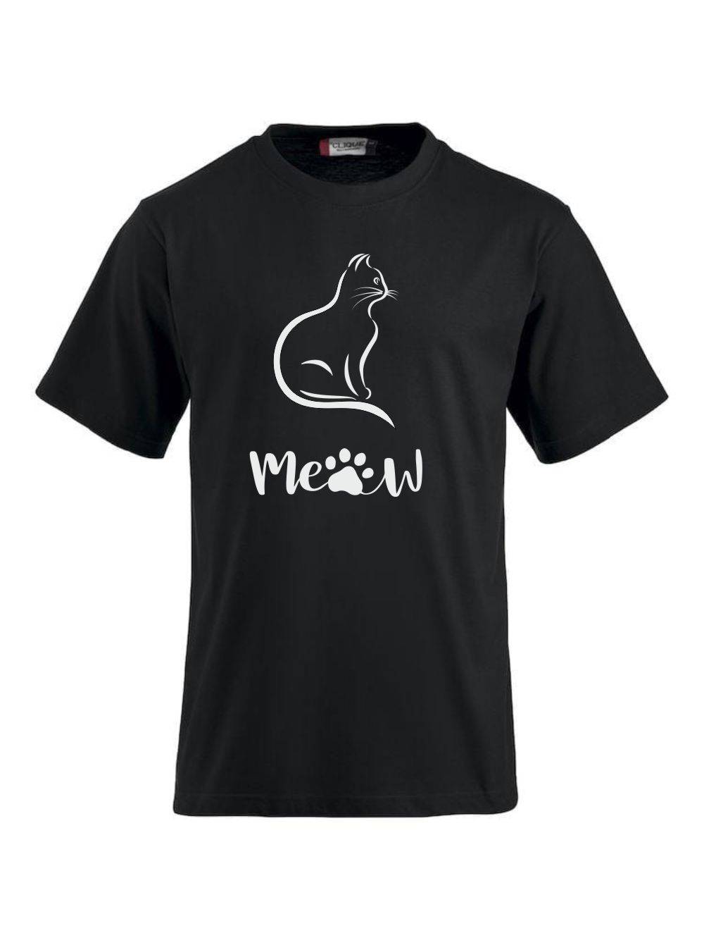 T-Shirts bedrucken mit Spruch - Katze-Meow