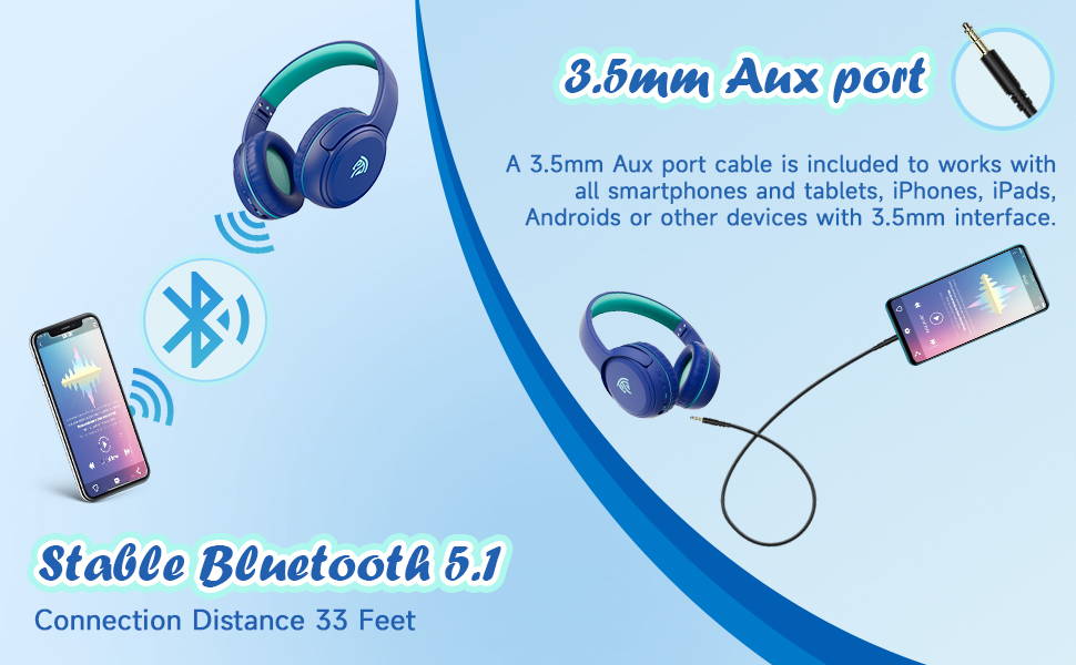 EasySMX E6 bluetooth kids headphones