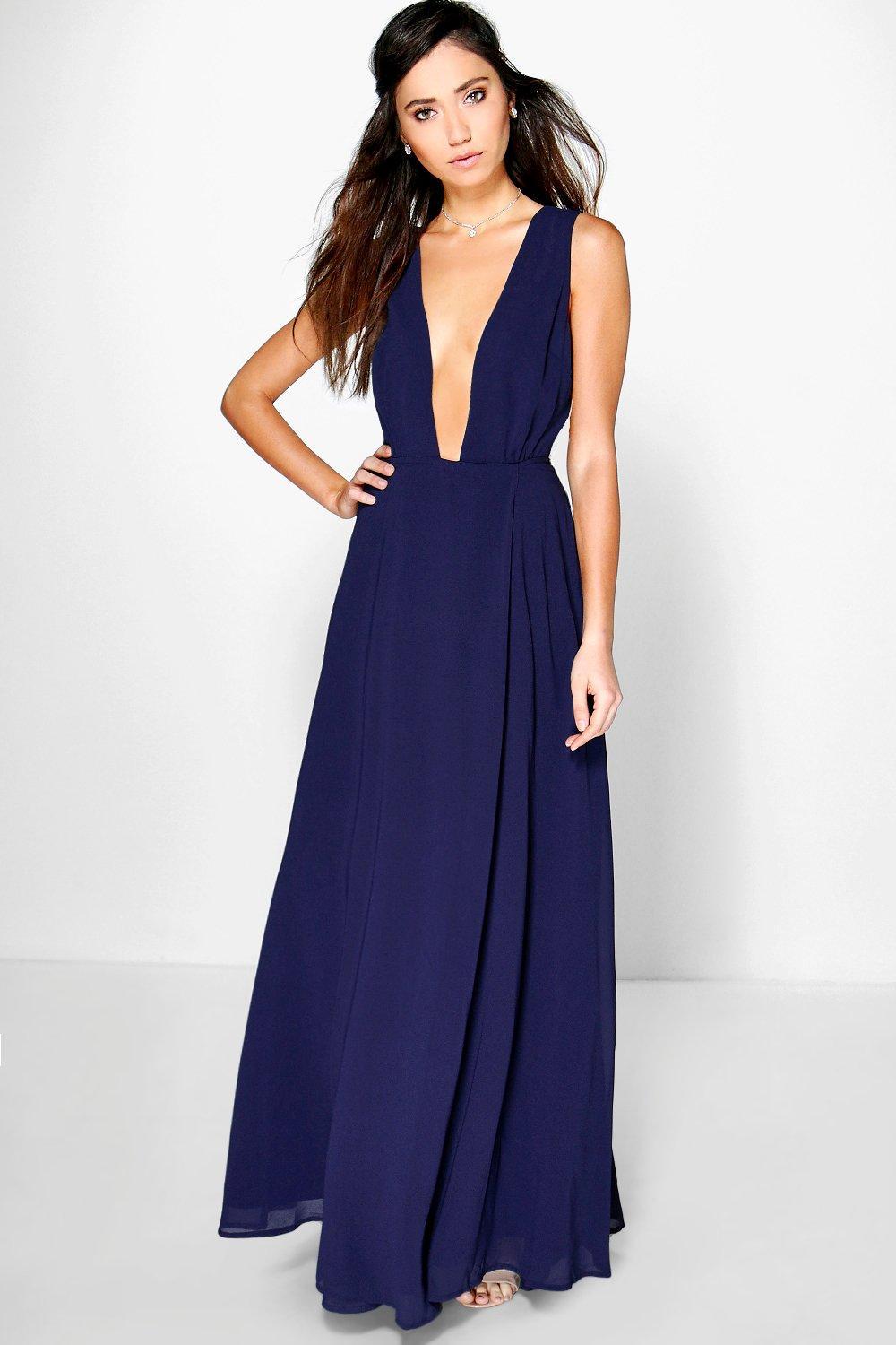 boohoo chiffon maxi dress