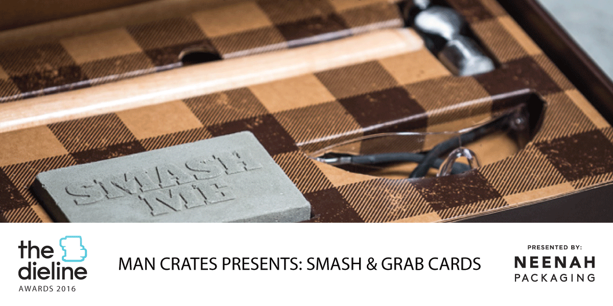 The Dieline Awards 2016 Outstanding Achievements: Man Crates presents: Smash and Grab Gift Cards