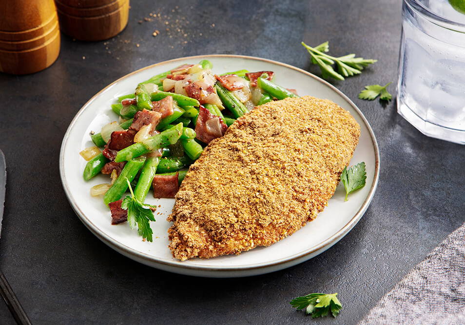 Low Carb 'Southern Fried' Chicken with Country Green Beans