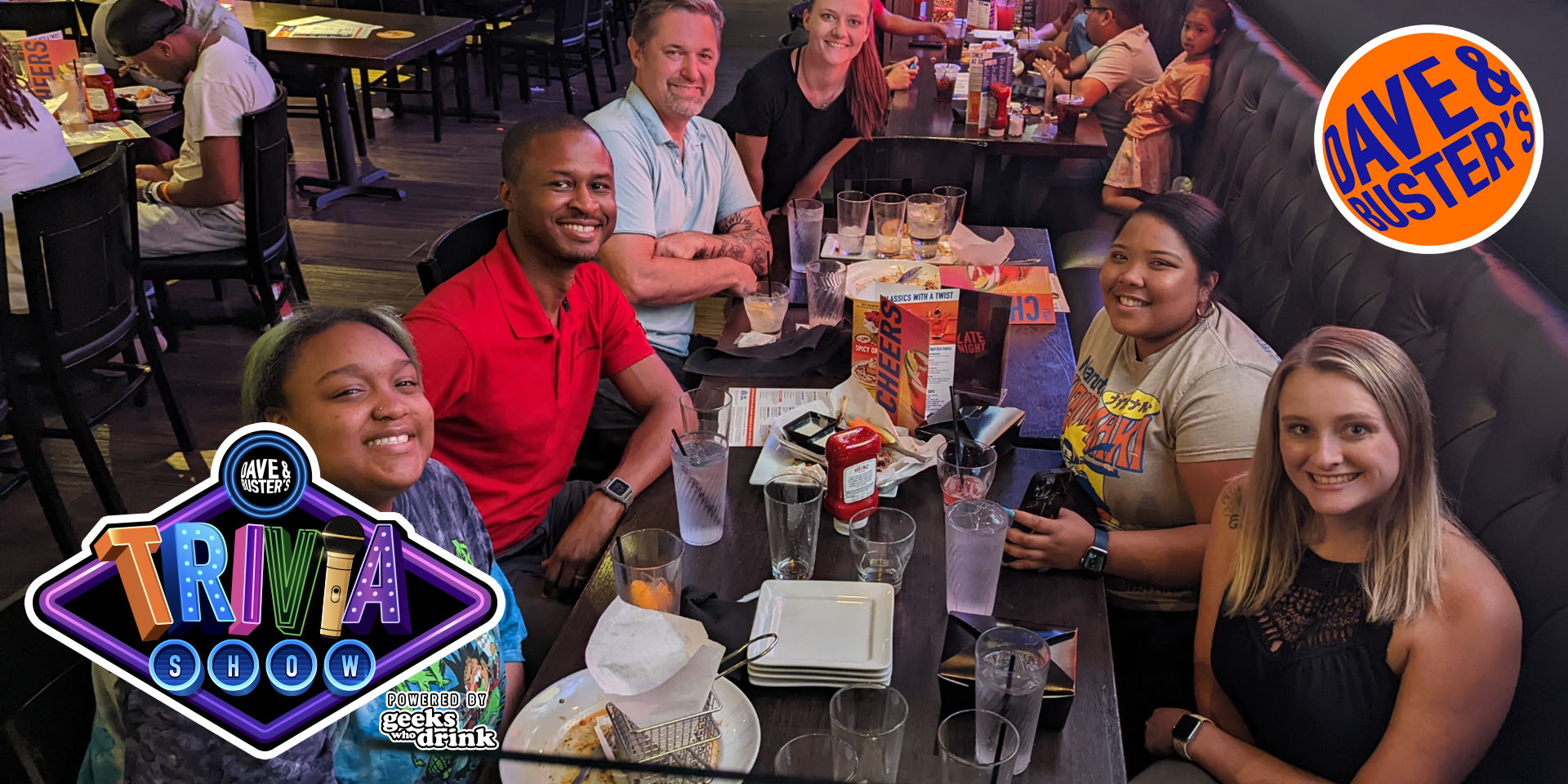 Geeks Who Drink Trivia Night at Dave and Buster's Grand Sports Cafe - Concord promotional image