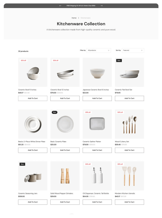 Collection Page - Kitchenware