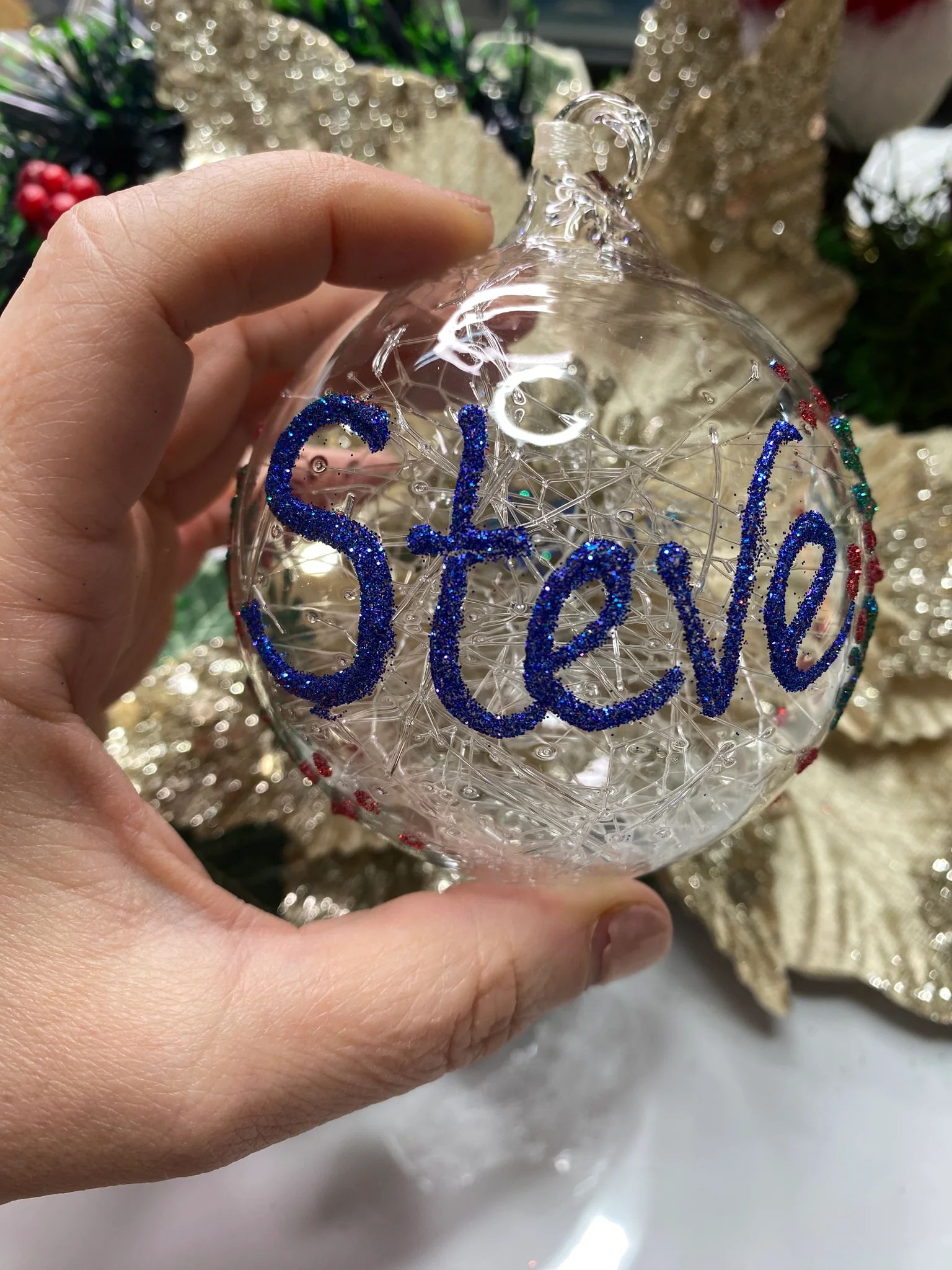 Glass Icicle Baubles 100mm - Image 3