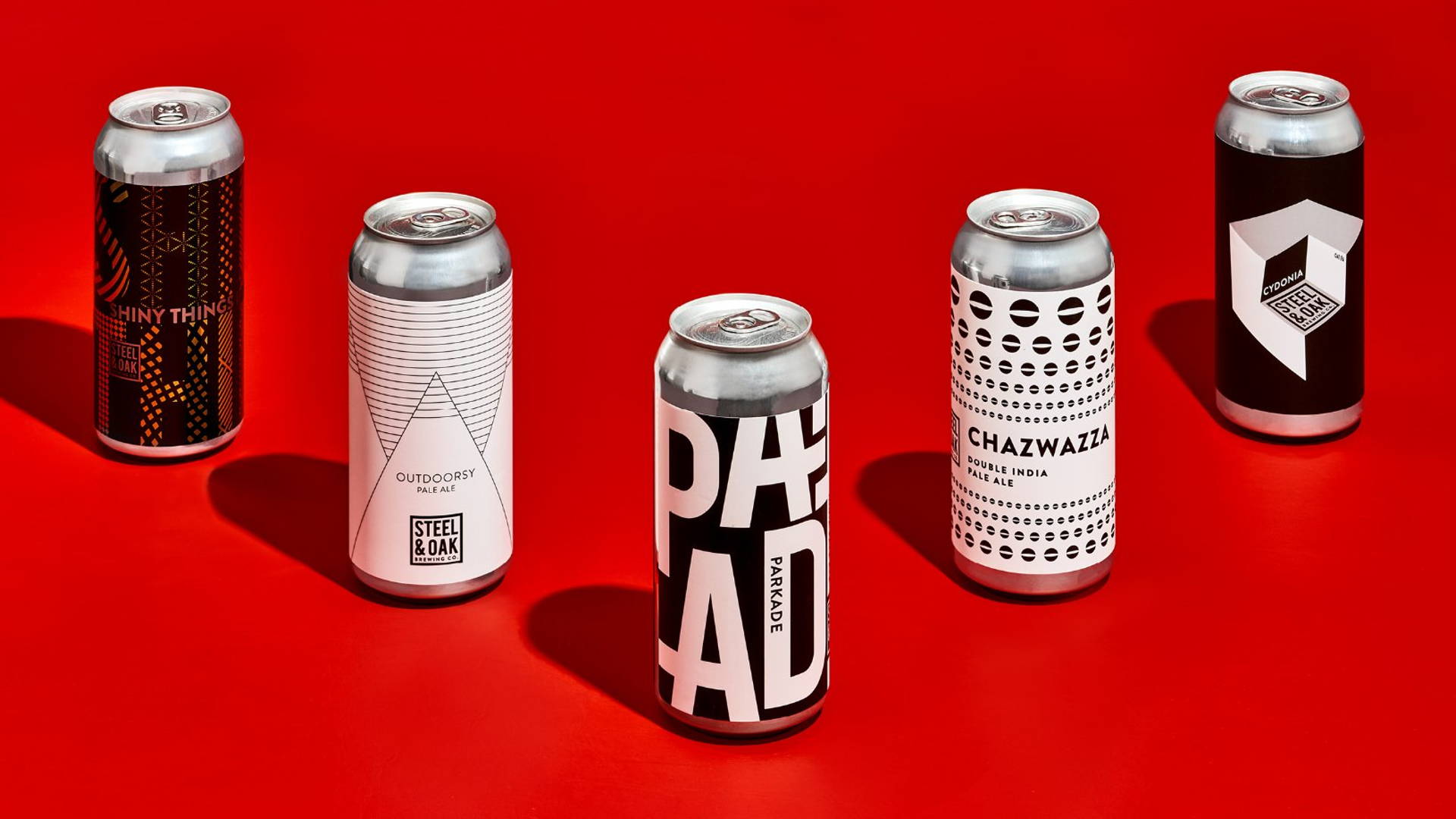 Featured image for These Bold Beer Cans Are Black, White, and Red All Over