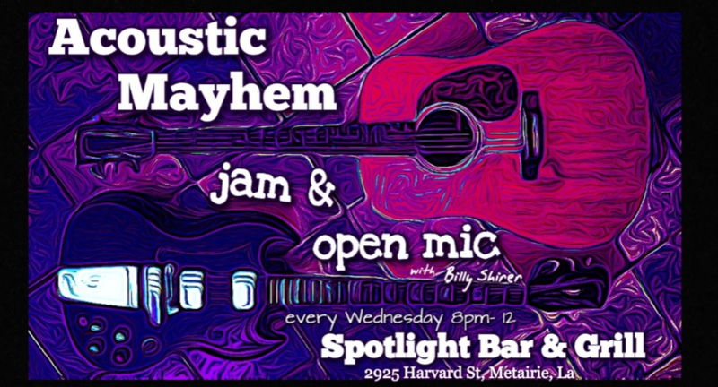 Acoustic Mayhem Jam & Open Mic w Billy Shirer