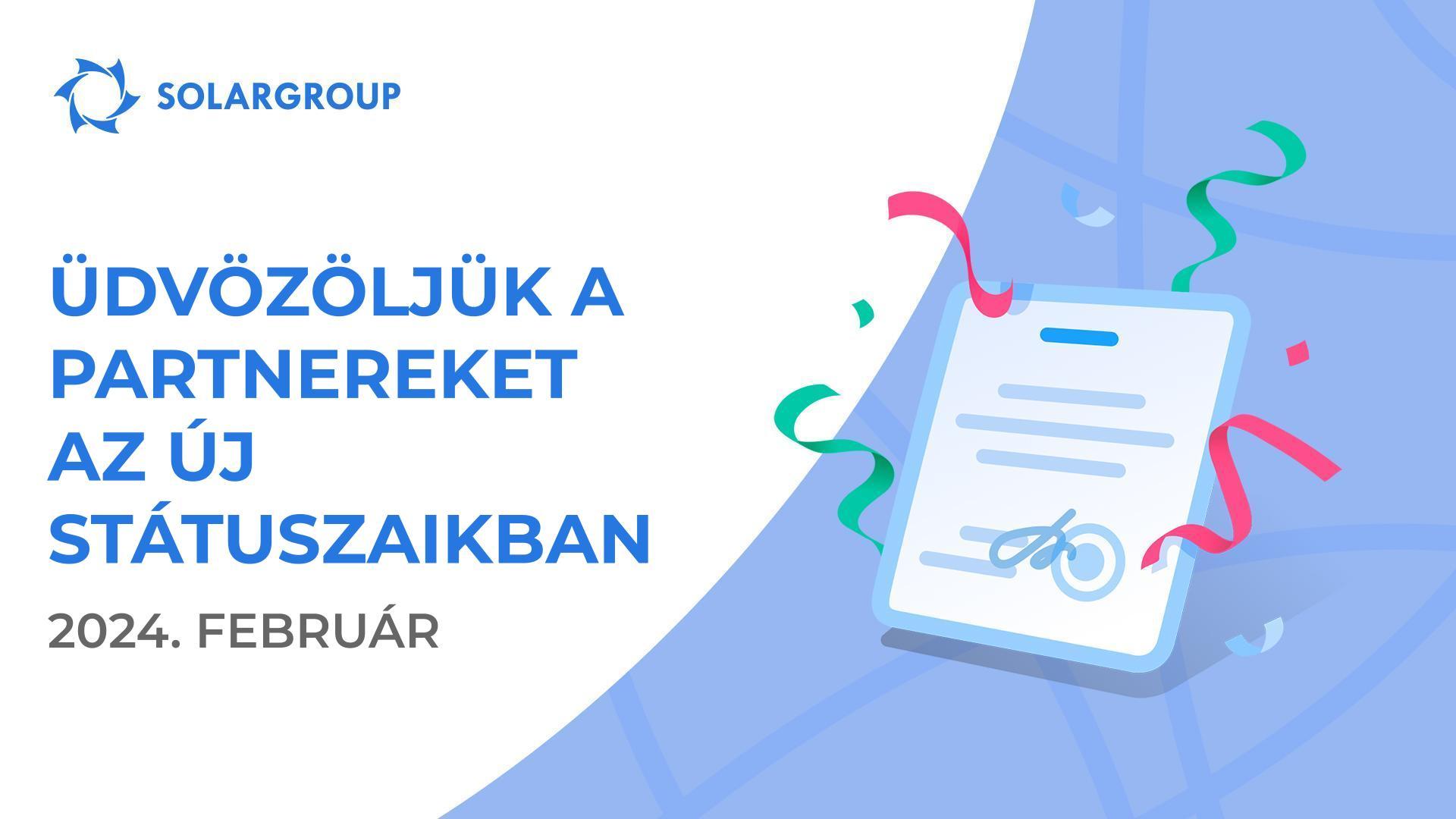 Üdvözöljük partnereinket az új státuszaikban!