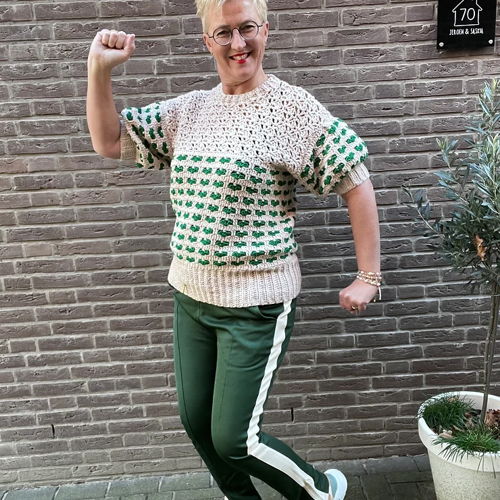 Haakpatroon trui Give me your Heart van juf Sas