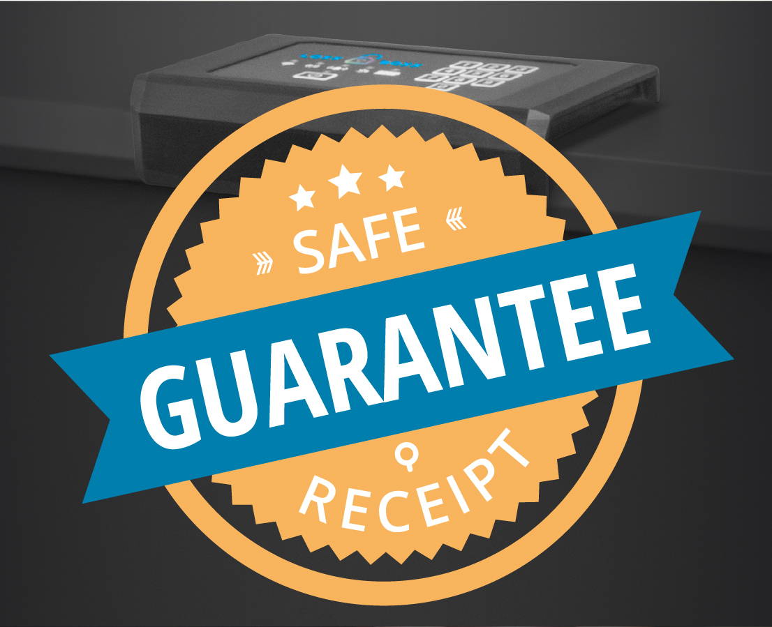 safe receipt guarantee logo in front of the loxxboxx