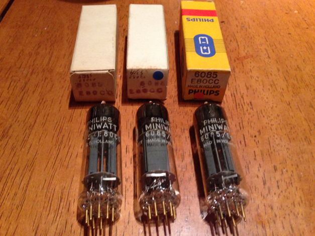 RARE Philips Miniwatt SQ E80CC 6085 gold pins test NOS ...