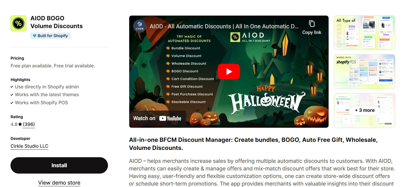 AIOD BOGO Volume Discount