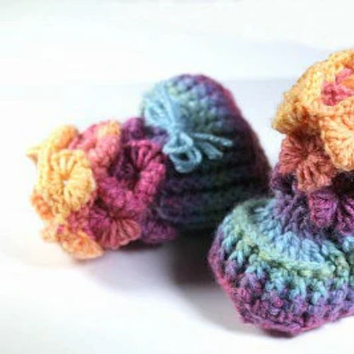 Orchid Stitch Booties (Baby Sizes)