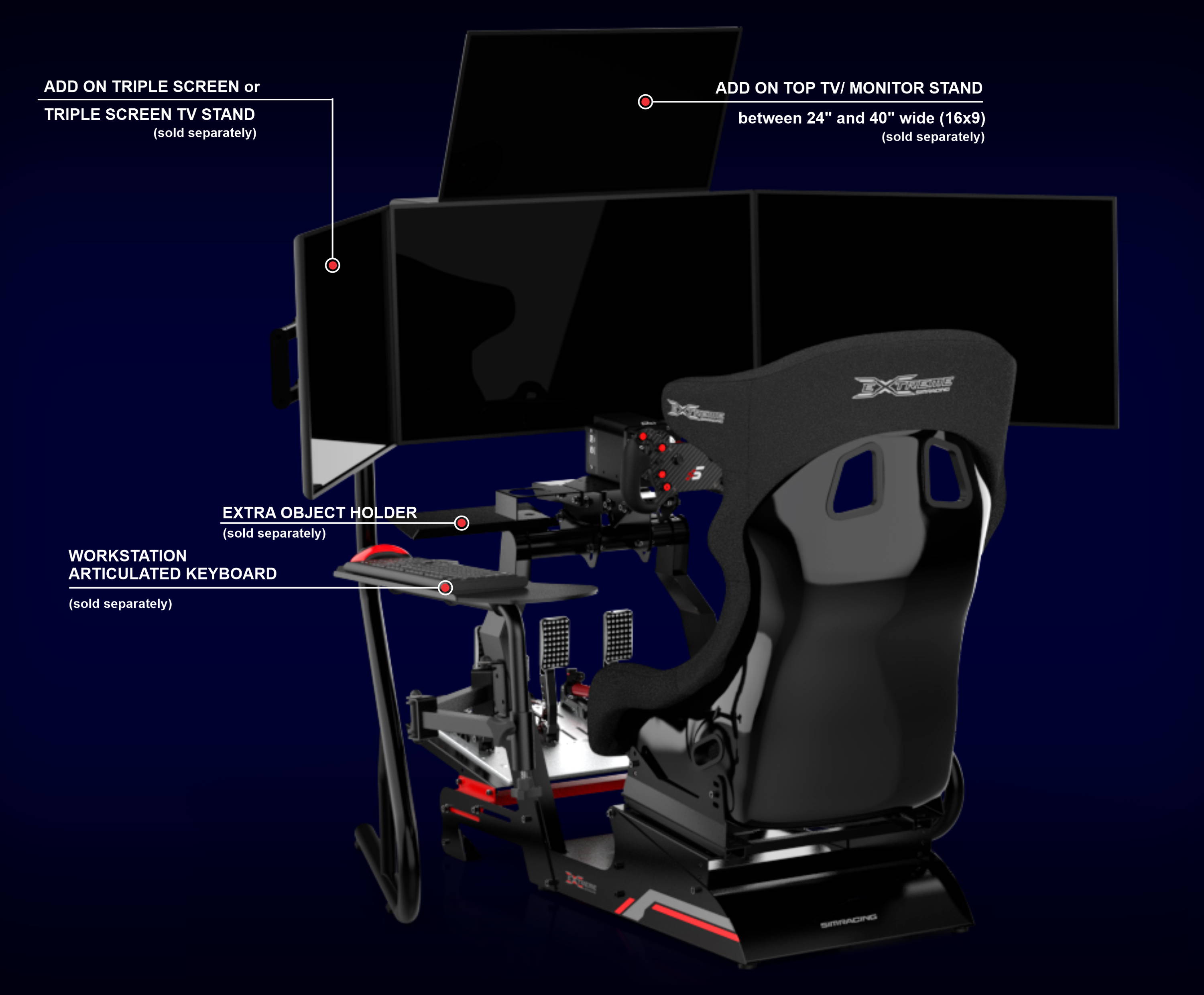 EXTREME SIM RACING COCKPIT P1 ADD-ONS