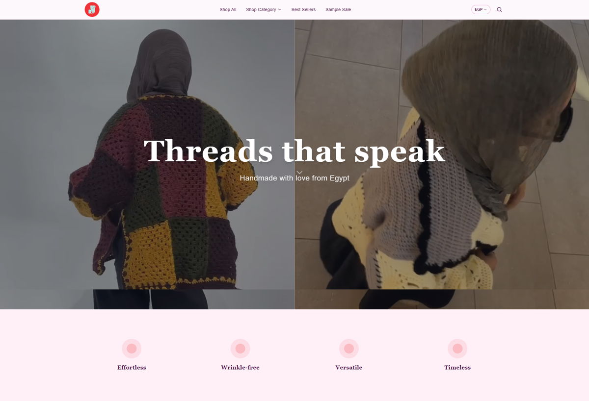 Screenshot of jadilah , from the godaddy airo websites collection.