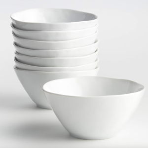 Mercer White Ceramic Cereal Bowls 8ct