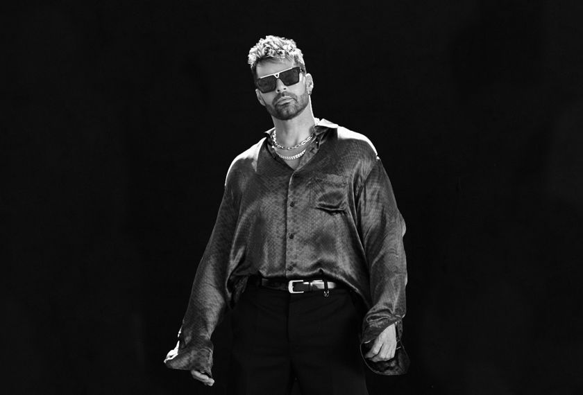 Ricky Martin with the LA Phil artwork