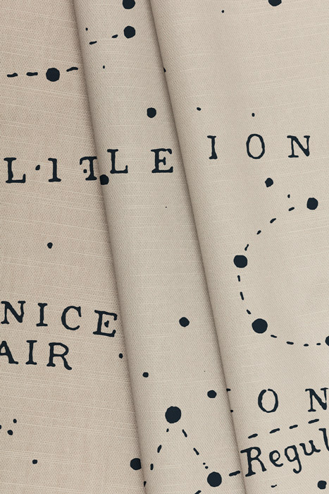white vintage constellation fabric pattern image