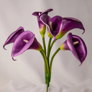 Purple Buttonhole Calla Lily - Realistic Artificial Flowers