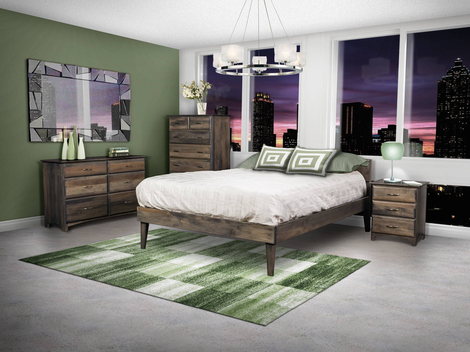 Image of fully customizable Madison Avenue Bedroom Set through Harvest Home Interiors Amish Solid Wood Furniture