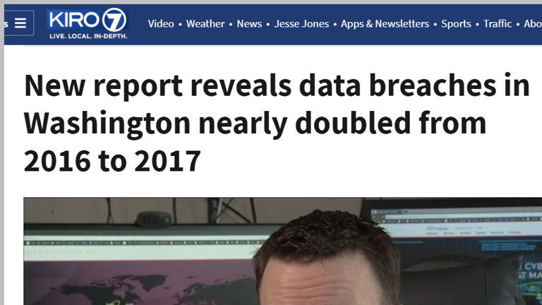 News cover New report reveals data breaches in Washington nearly doubled from 2016 to 2017