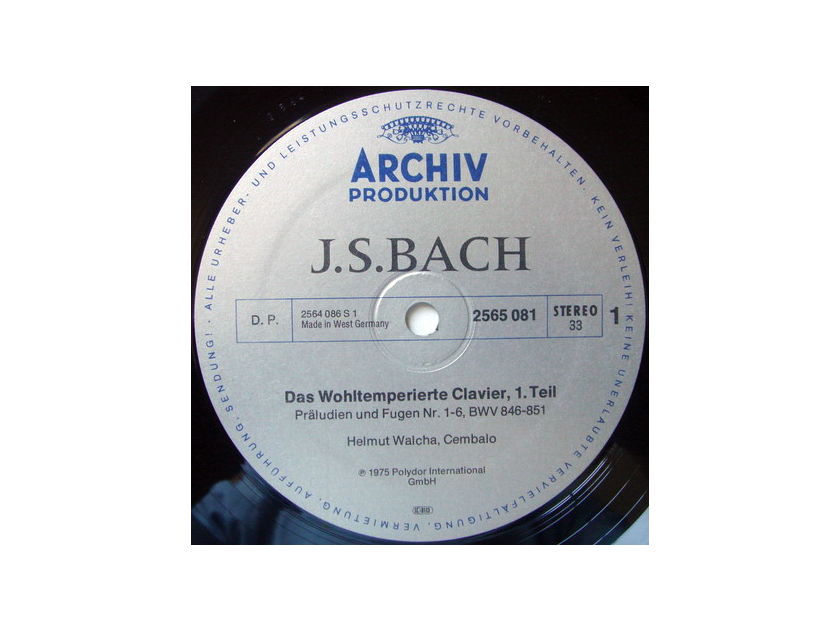Archiv / HELMUTH WALCHA, - Bach The Well-Tempered Clavier, NM, 5LP Box Set!