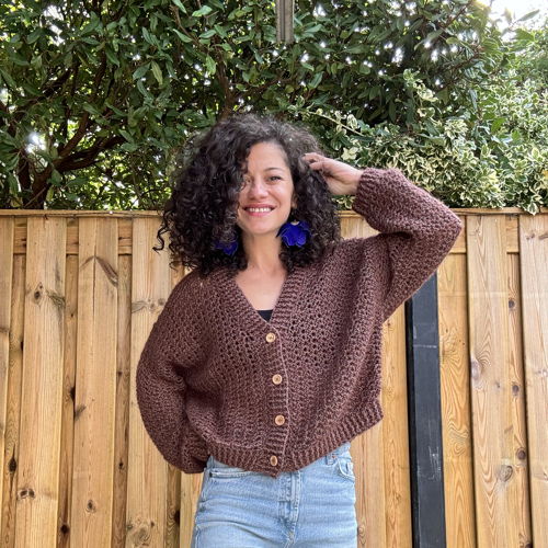 Haak een trendy oversized trui | Amira Cardigan