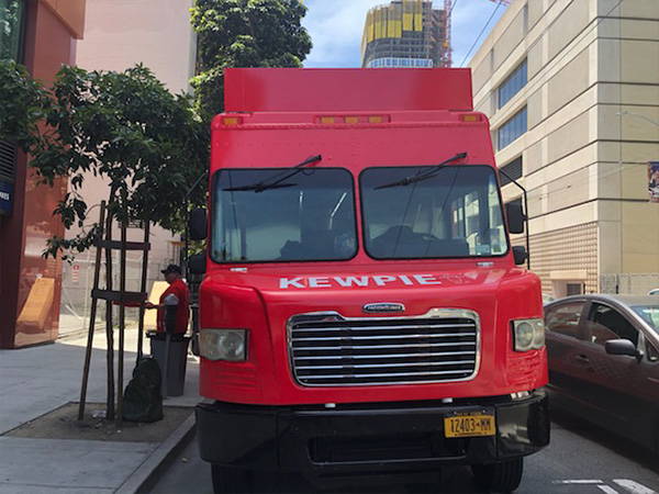 Kewpie food truck front view on street